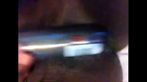 Masturbating with spray as dildo