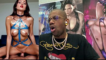 Sweaty Blue Bondage Slut Cowgirl Fuck, AI Generated