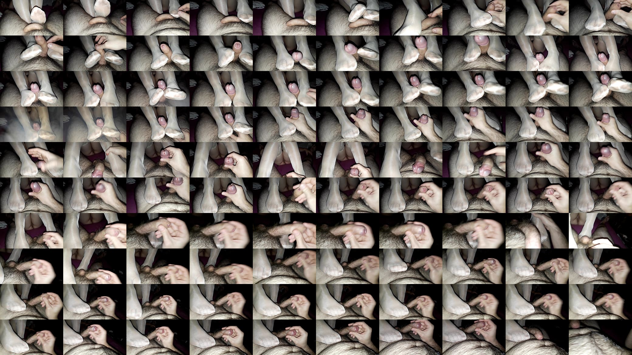 Amateur footjob white stockings with cum 预览图