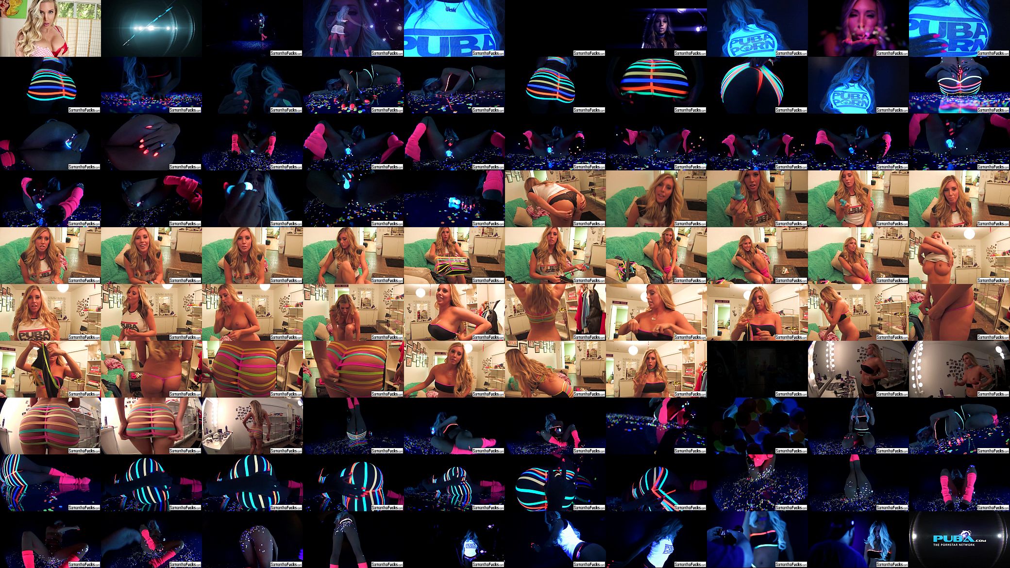 Samantha Saint gets off in this super hot black light solo 预览图