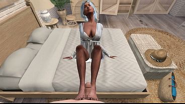 An older woman with a good figure was anal-fucked by a young, fat, greasy cock