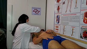 Nurse gets excited seeing patient's erection.