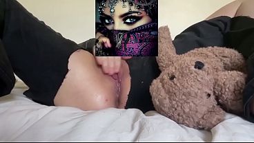 SEXY GOTHIC ALT EMO GIRL MASTURBATES FOR YOU &amp; SHOW HER PINK VIRGIN PUSSY - AMATEUR ARABIAN SNOWWHITE 5 min