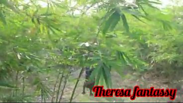 Black casting fucked the palm fruit cutter, inside the bush