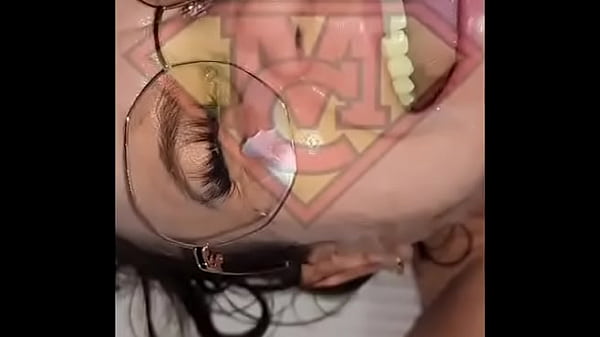 I told quinnmarie xo I was gonna cum all over her glasses. Oops! I only got a little on there. But damn that girl is silly...