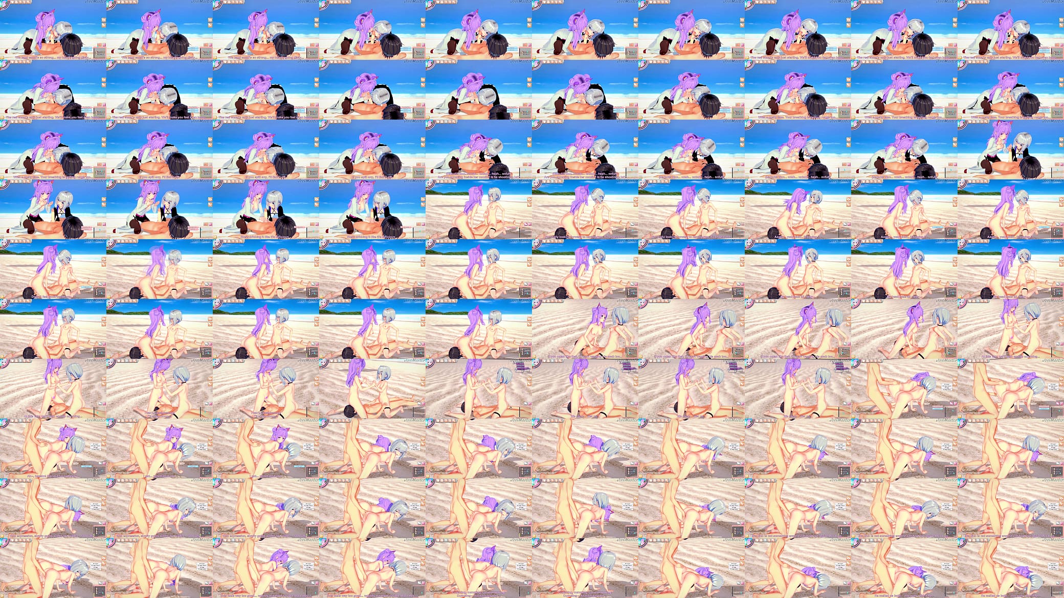 Rurine Luna X Hakui Koyori having fun on the beach with boy 预览图