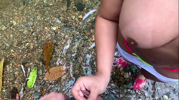 I fuck a hot Latina in a lagoon in the middle of the jungle