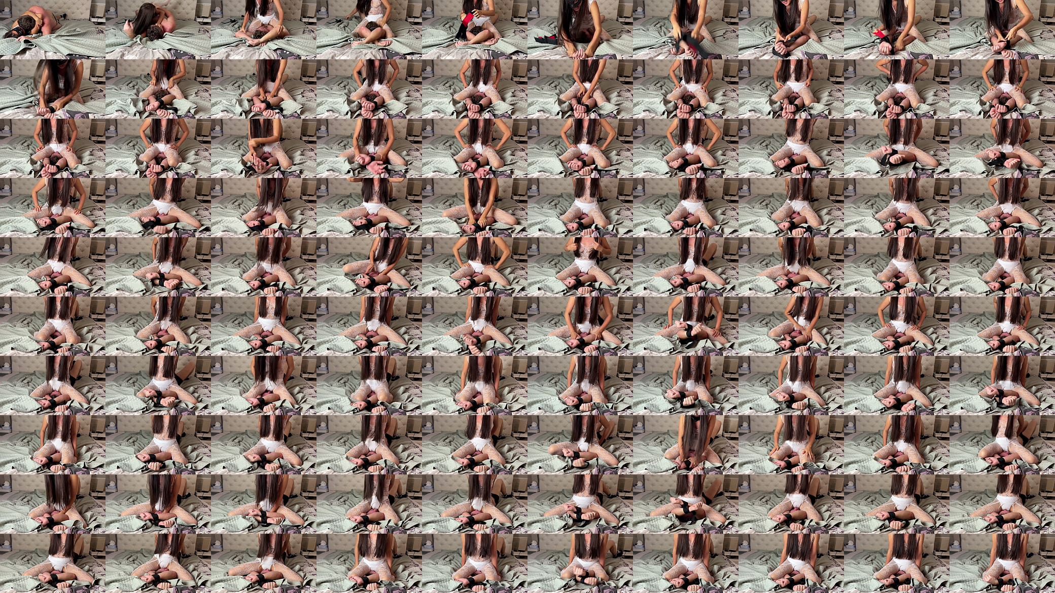 Defeated In Wrestling Facesitting Got Tied By Asian Girl 预览图