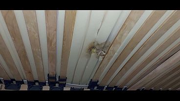 Masturbation with the hole in the mattress and ...