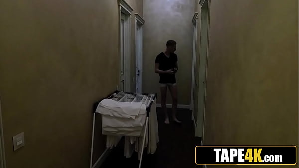 Sneaky Dude Catching His Ultra-Cute Teen Stepsister Watching Porn