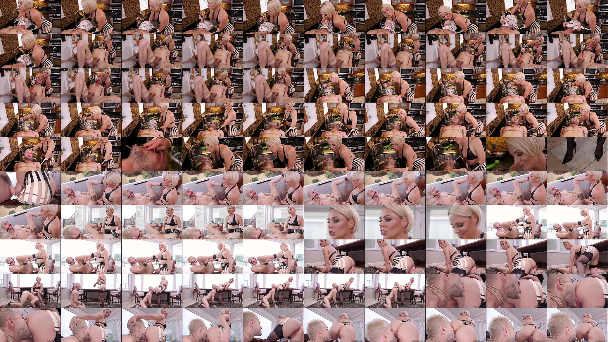 Blonde MILF housewife pegging blond guy 预览图