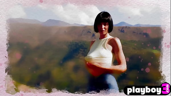 Download Video - Passion hiking with petite teen model Sophia and sweet babe posed for Playboy