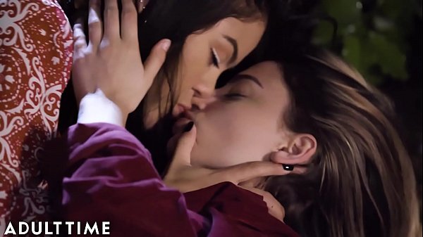 ADULT TIME - Teenage Lesbian: Kristen Scott Pervs On Couple At Party