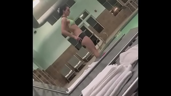 Fucked in hotel public bathroom by random guy from the pool