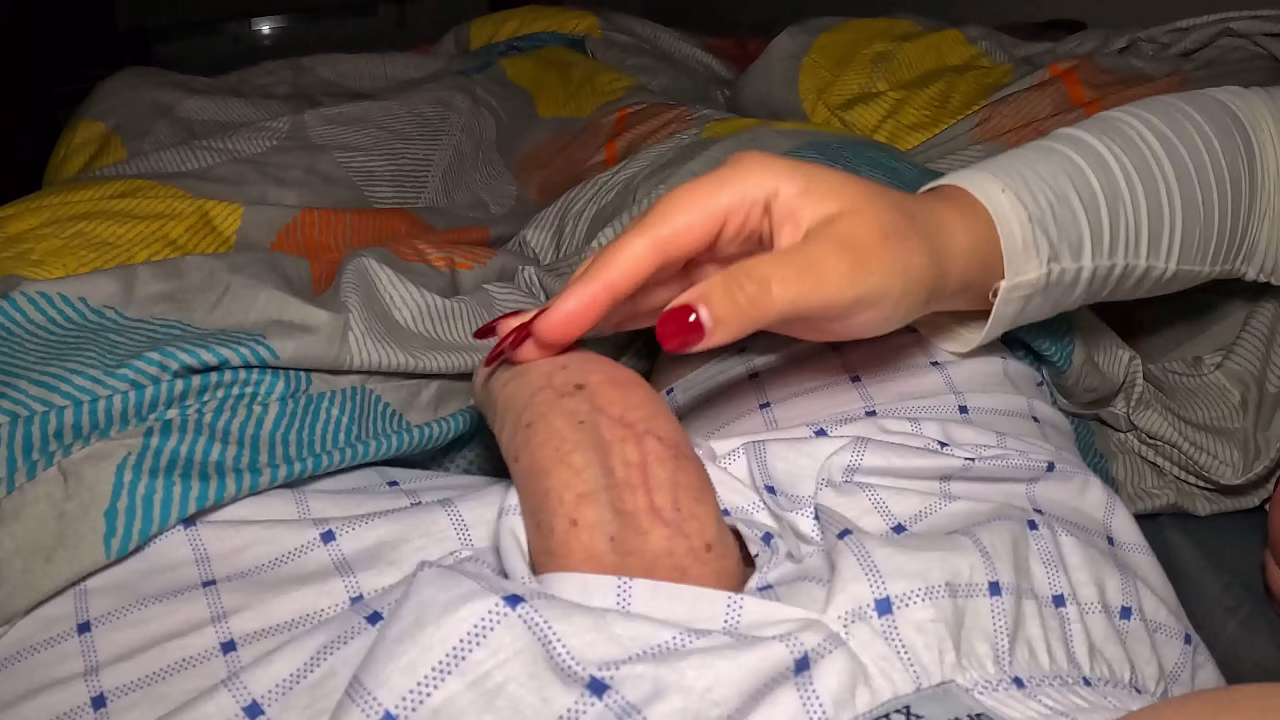 Big-breasted stepmother helps her stepson ejaculate