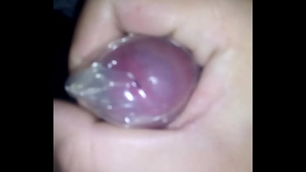 cumming on a condom