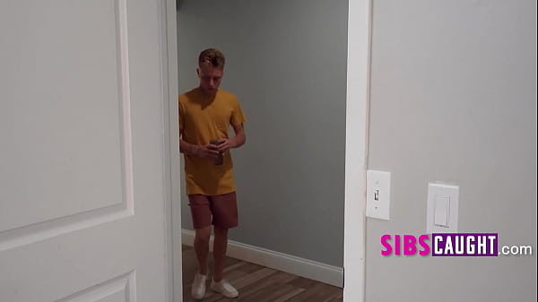 Blonde young woman Seduces Reluctant Stepbro
