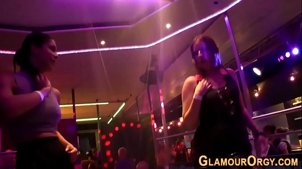 Glam party sluts give bj