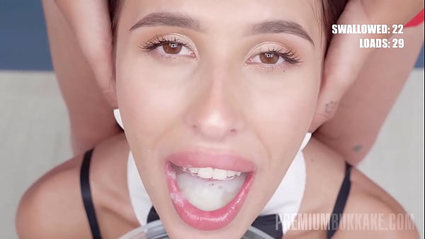 Download Video - PremiumBukkake - Alyssa Bounty swallows 77 huge mouthful cumshots