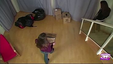 Brunette needs to cum quickly after sitting on her friends boyfriends face