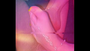 “My Hotwife Used Her Soft Feet ... He Exploded!!! Biggest Cumshot All Over Her Wedding Ring ”