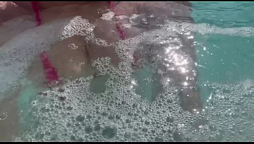 Artemisia Love showing her perfect big tits underwater in the pool