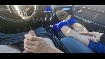 Download Video - I secretly jerked off a big cock to a student during a break near school&period; Do you want to suck our cocks&quest;