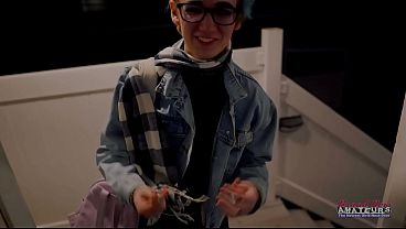 Shy Step-Daughter with Big Ass and Puffy Tits caught and seduce to POV Taboo Fuck by Step-Dad