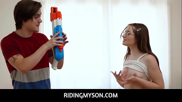 Stepmom Sophia Locke having threesome fuck sesh with the stepsiblings Reese Robbins and Tyler Cruise