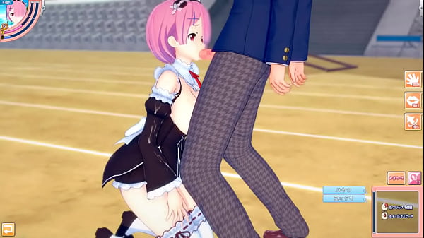 [Eroge Koikatsu! ] Re Zero Ram (Re Zero Ram) rubbed breasts H! 3DCG Big Breasts Anime Video (Life in a Different World from Zero) [Hentai Game]