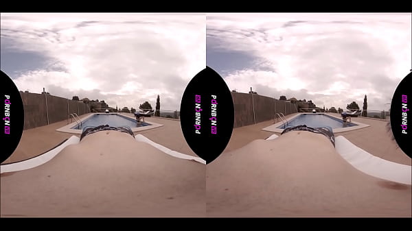 PORNBCN VR 4K | Young amateur fucking in the outdoor public pool Mia Navarro virtual reality 180 3D POV