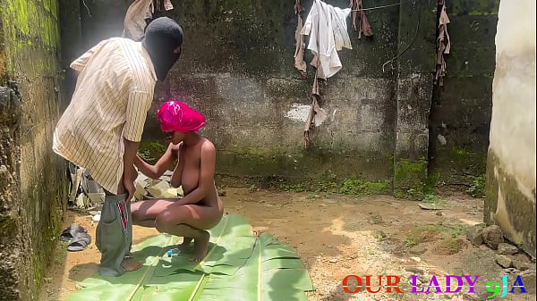 Download Video - First Time Sex On A Plantain Leaves Outdoor in A sunny Day Hardcore ride And Blowjob