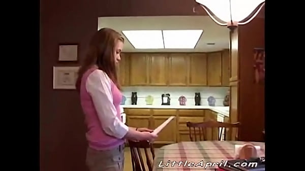 Teen Little April plays with her wet pussy