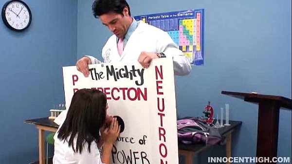 Sexy petite teen fucks her professor for an A