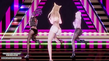 Download Video - &lbrack;MMD&rsqb;  BABYMONSTER - FOREVER - Ahri&comma; Akali&comma; Evelynn Sexy Kpop Dance League of Legends Hentai Uncensored 4K 60FPS