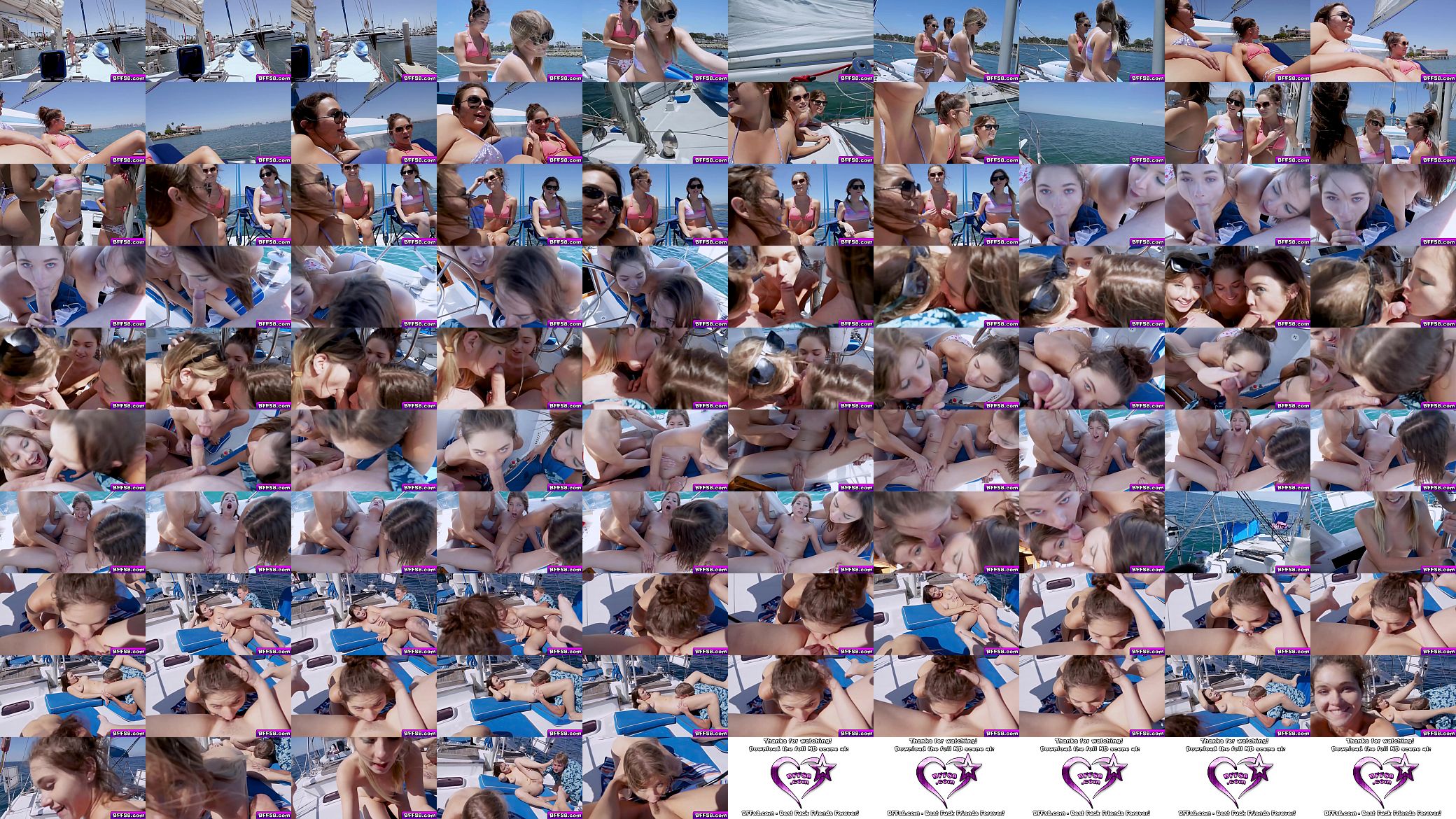 These babes arent afraid of getting wet but they end up sucking Captain Dick dry and their pussies more wet! 预览图