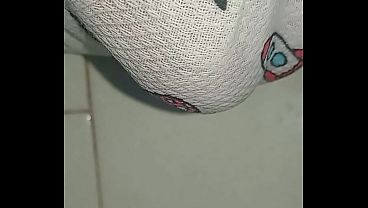 Peeing diaper and delicious orgasm