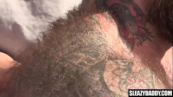 Big cock step daddy fucks stepson behind his trailer