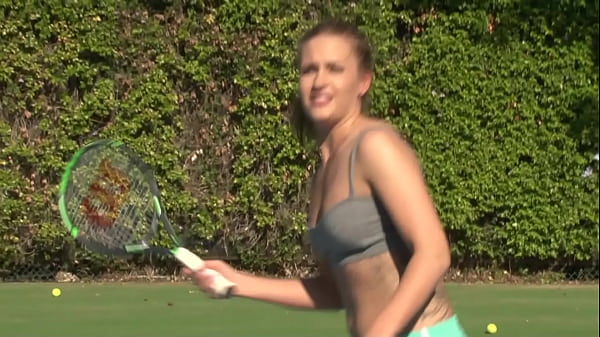 Busty Lesbians Sarah Vandella and April Brookes Suck and Eat Each Other Out in the Pool