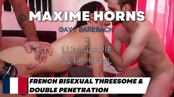 4k Pussy to mouth Double penetration cum swaping French bisexual threesome maxime horns bareback
