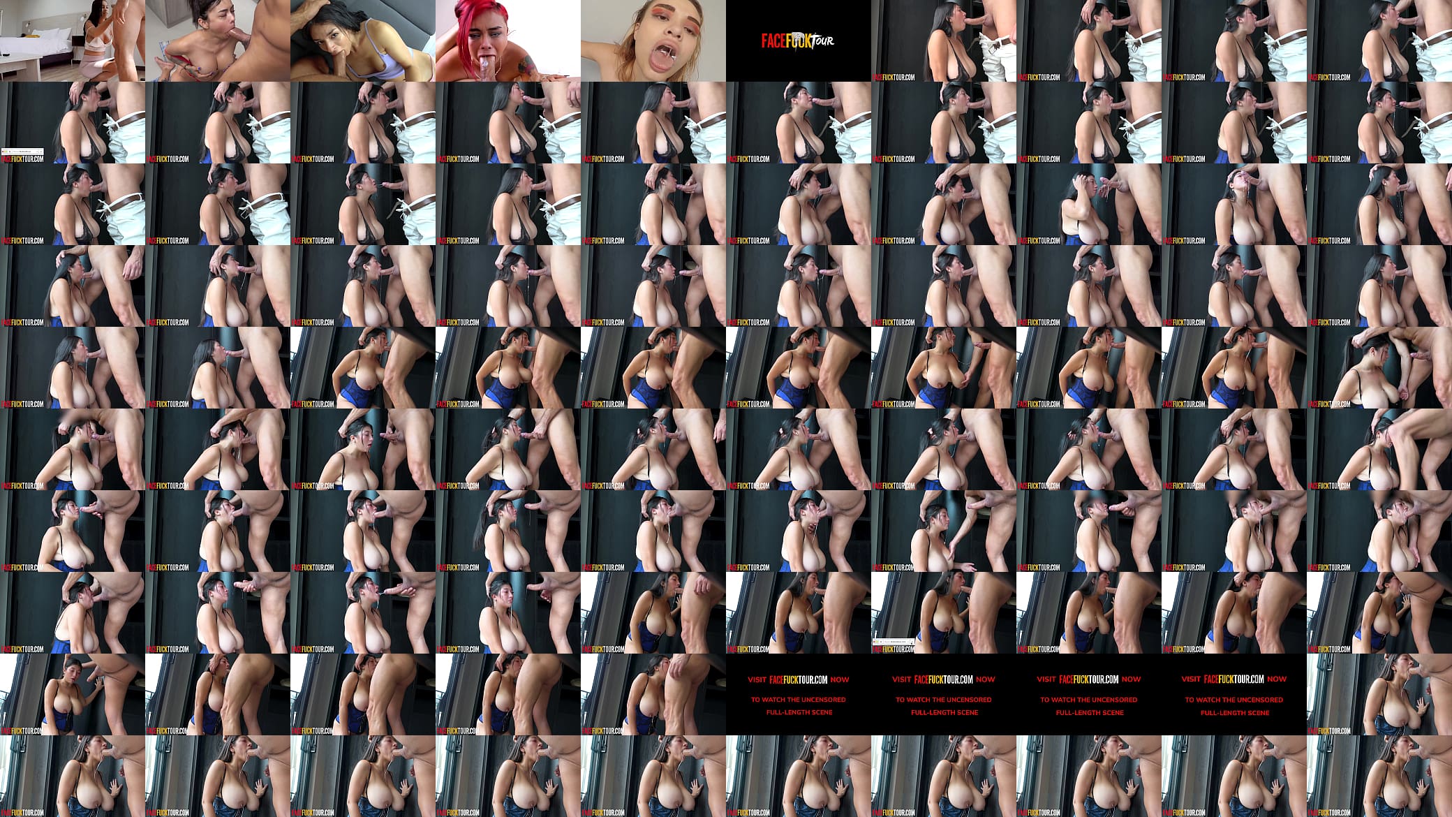 HUGE NATURAL TITS Latina Slut Sloppy Throat Fucked Rough POV On Her Knees 预览图