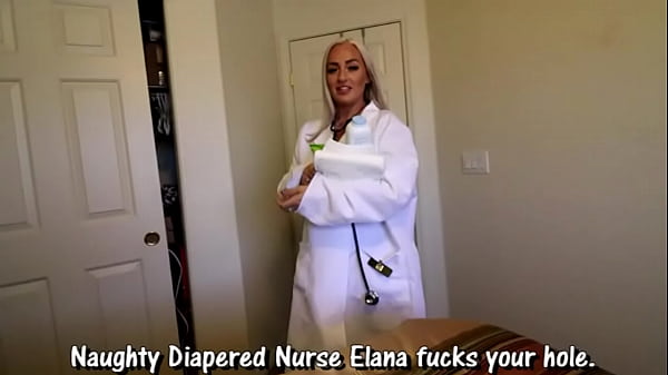 Naughty Diapered Nurse Elana pegs you before change