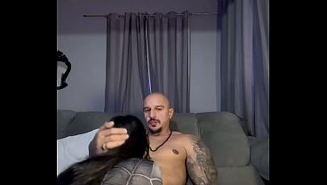 A young, curvy girl is having a blast riding her boyfriend's cock.