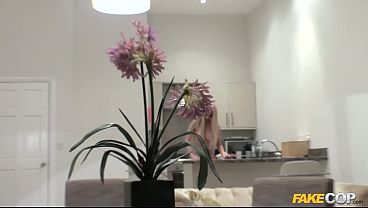 Peeping Policeman Fucks a Blonde British Bimbo - Fake Cop