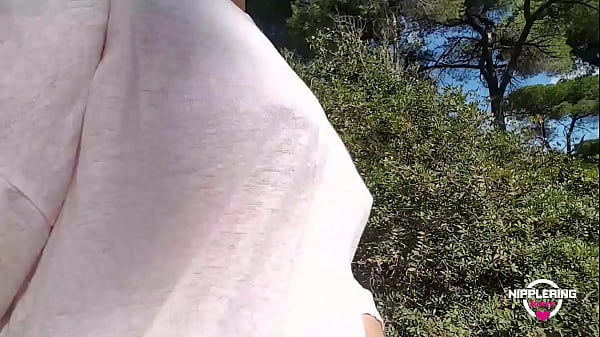 nippleringlover hot milf caught by stranger while flashing tits at the beach extreme stretched pierced nipples