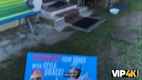 VIP4K. Hunter fucked a handywoman after she stripped for him just in his yard