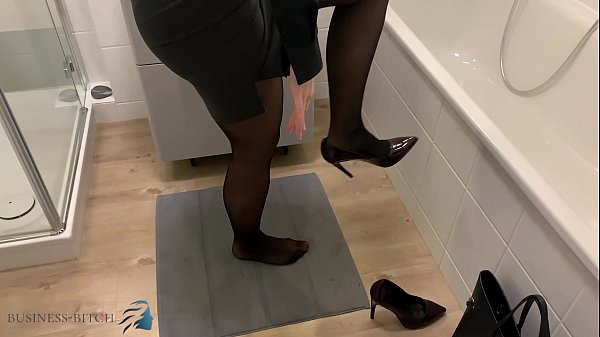 assistant undress herself after work and takes a sexy shower with pussy cleaning, Business Bitch