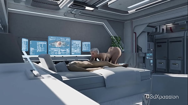 Meta’s Zero-G seduction. Big boobs blonde fucking in her space station room