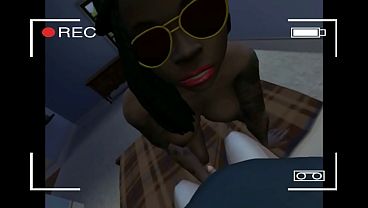 Private video of Lash Leiy Black girl with a big ass and braids sexy