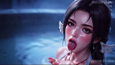 Song Yu, oral sex, deep throat penetration, Cum on face, Doggy Style, Swallow, Blowjob facial intercourse, rear-entry sexual activity. Artistic lovemaking, ASMR [Generated Ai]